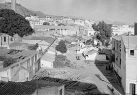 Barrio de la Malagueta. Viviendas de pescadores. Octubre de 1954. Málaga, España.