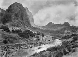 Central hidroeléctrica del Chorro. Hacia 1921. Álora, Málaga (España).