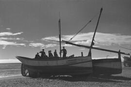 Playas de San Andrés. Sardinales y pescadores. Málaga. España.